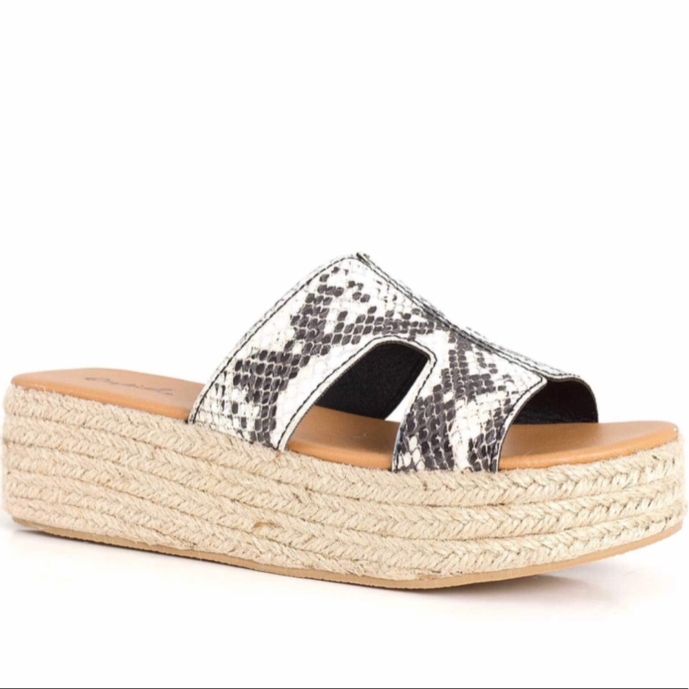 Snake print platforms